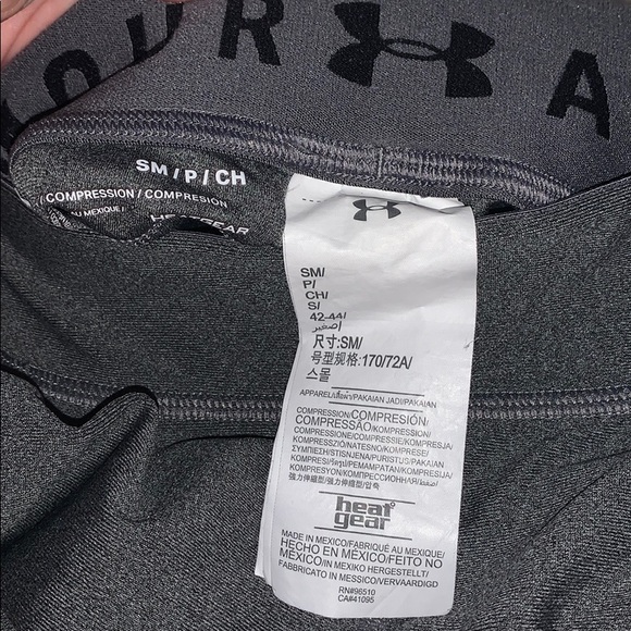 Women’s Gray Under Armour Cropped Leggings - Picture 4 of 4